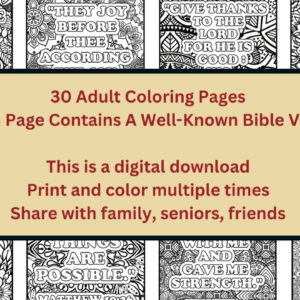 Bible Verse Adult Coloring Pages